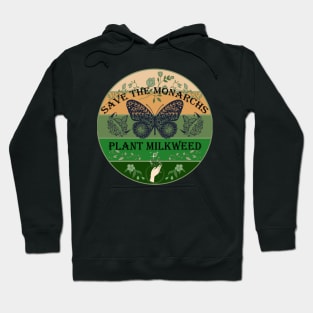 Save The Monarchs Plant Milkweed Sunset Forest Hoodie